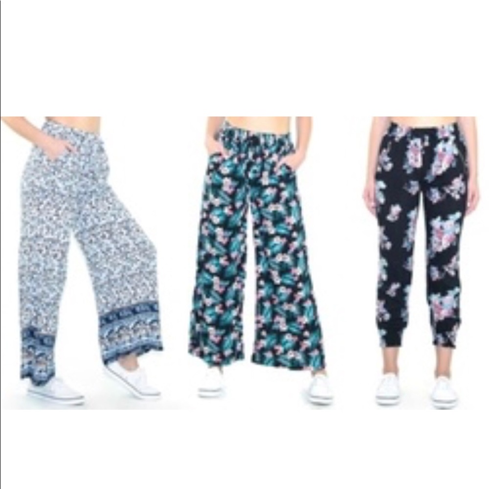 Indero Women's Floral Palazzo/Jogger Pants Skinny